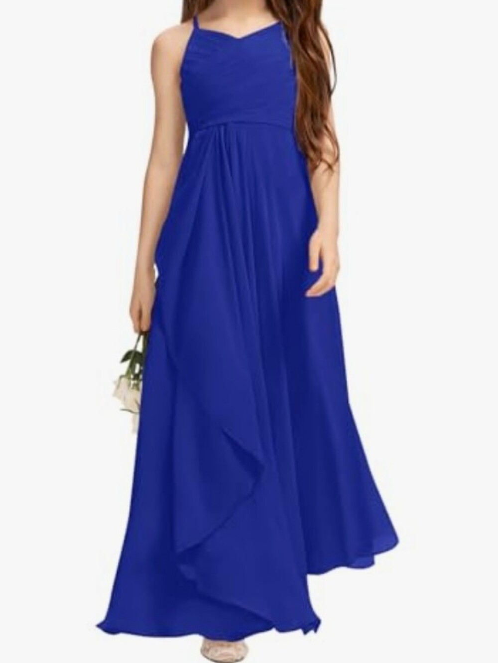 Girl's Age 13-14 Chiffon Dress Royal Blue